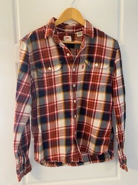 Levi's Men's Medium Multicolor Plaid Button Down Shirt Western Cowboy 
Rancher